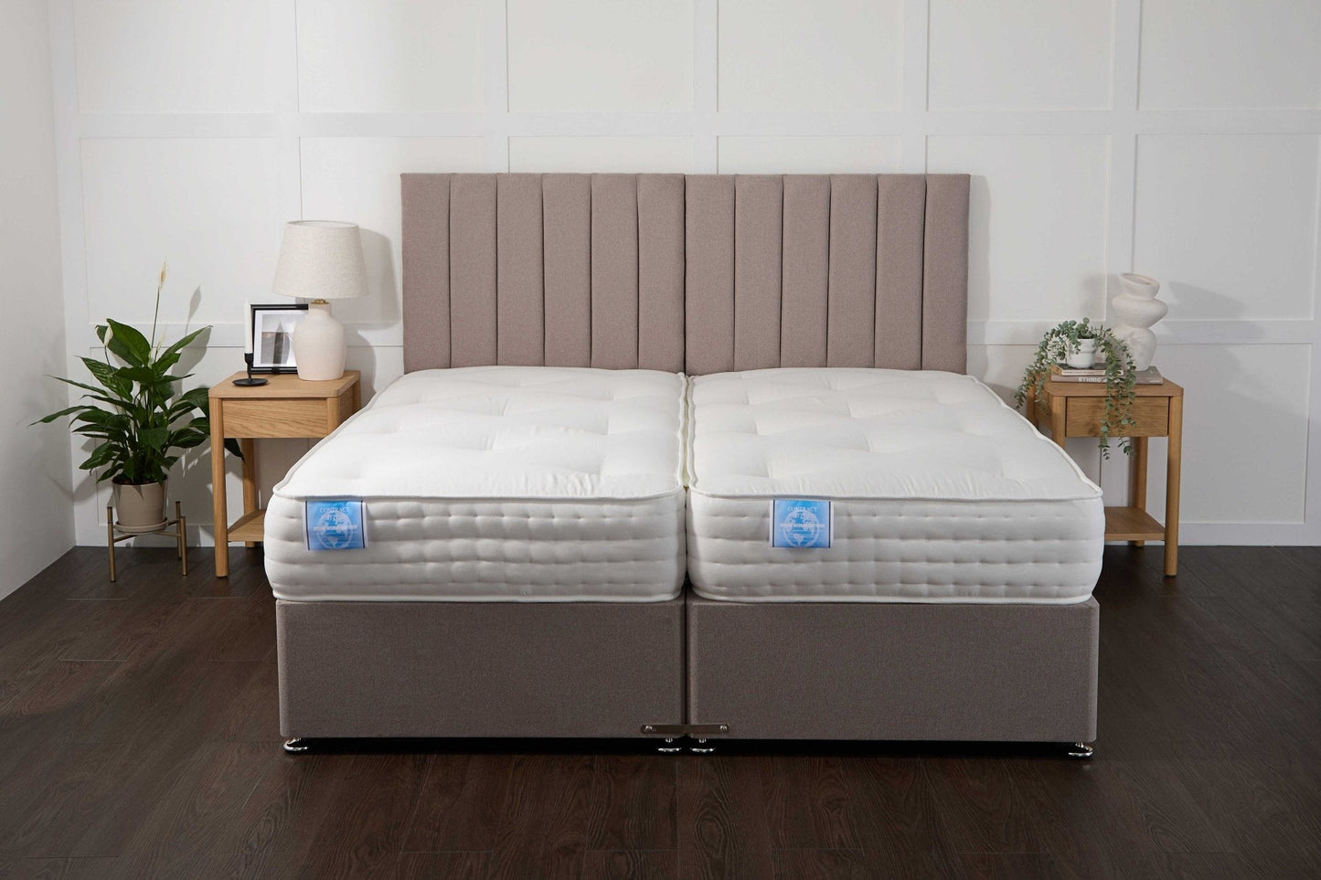 Apollo Luxury Hotel Zip and Link 1000 Pocket Sprung Intelligent Fibre Divan Bed Set