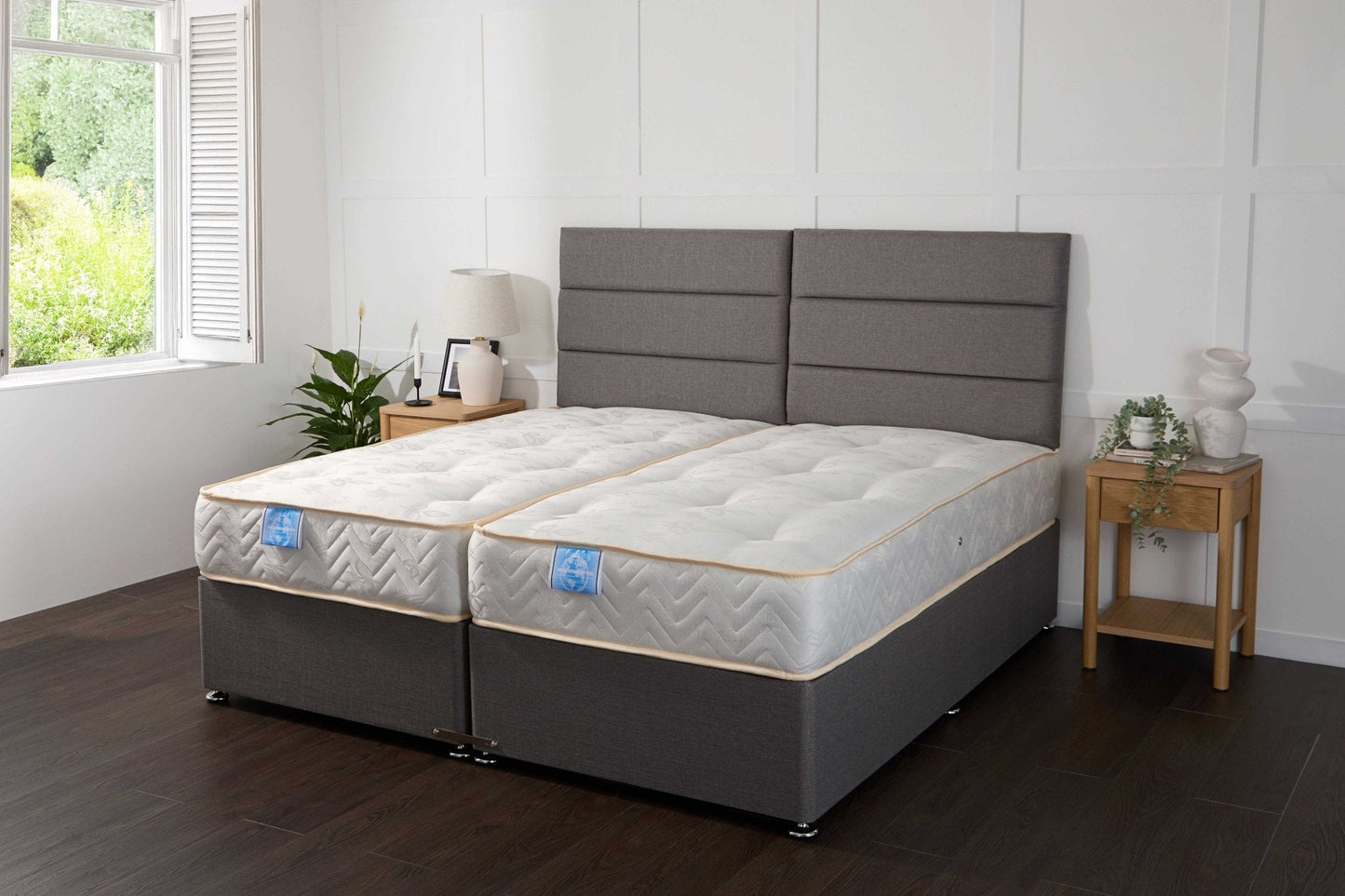 Apollo Supreme Guest Hotel Zip and Link 2000 Pocket Sprung Divan Bed Set