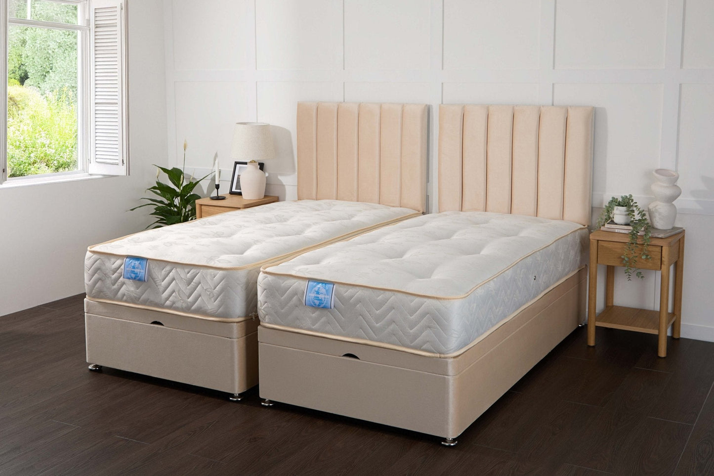 Apollo Supreme Guest Hotel Zip and Link 2000 Pocket Sprung Ottoman Divan Bed Set