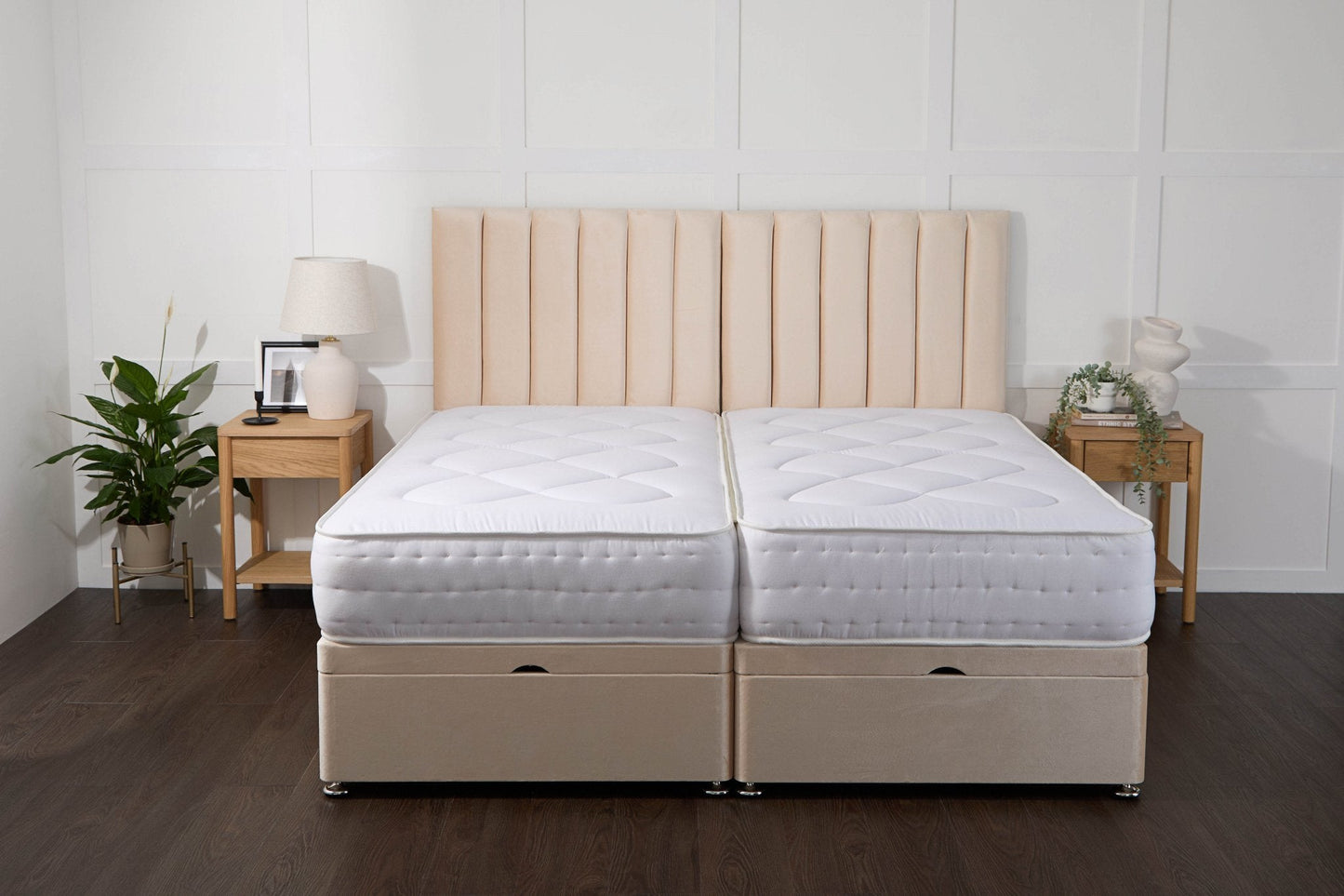 Apollo Essential Guest Hotel Zip and Link 1500 Pocket Sprung Ottoman Divan Bed Set