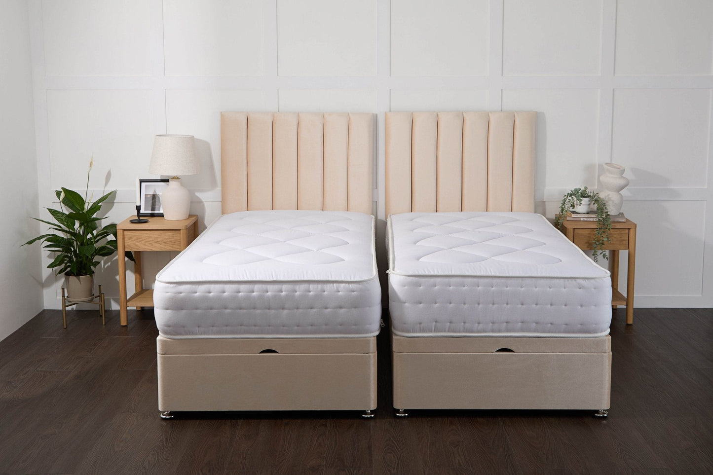 Apollo Essential Guest Hotel Zip and Link 2000 Pocket Sprung Ottoman Divan Bed Set