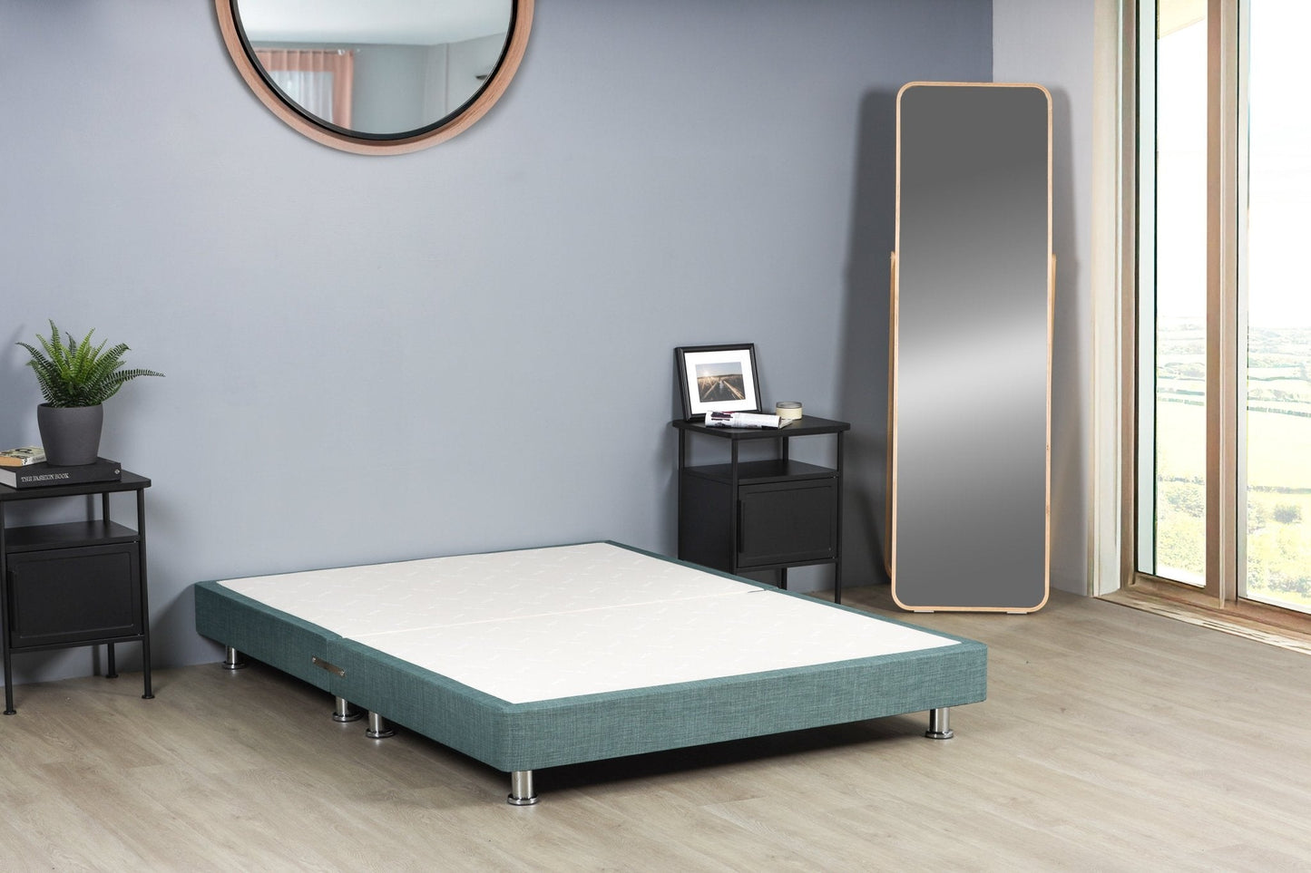 Signature Divan Bed Base on Chrome Metal Legs