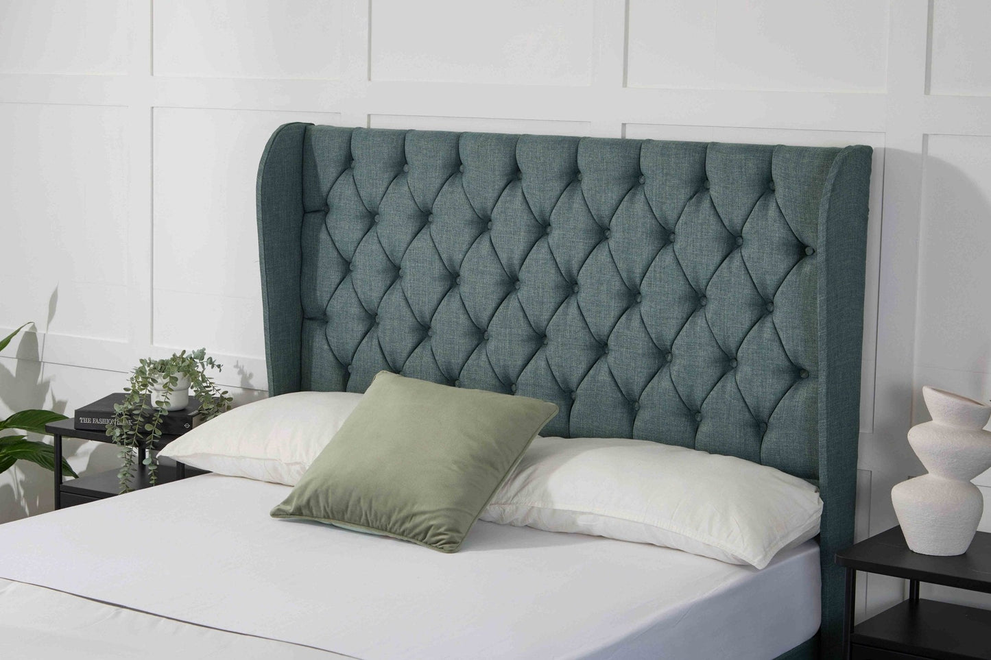 Apollo Manhattan Winged Floor Standing Upholstered Headboard