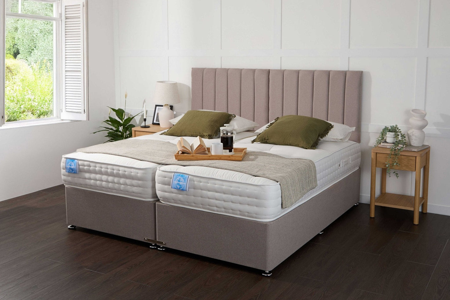 Apollo Luxury Hotel Zip and Link 3000 Pocket Sprung Intelligent Memory Divan Bed Set