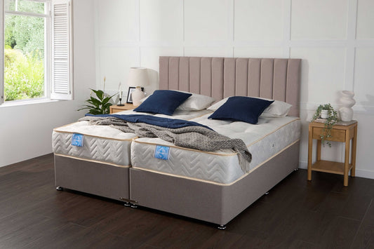 Apollo Luxury Hotel Zip and Link 5000 Pocket Sprung Intelligent Wool Divan Bed Set