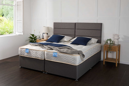 Apollo Supreme Guest Hotel Zip and Link 1500 Pocket Sprung Divan Bed Set