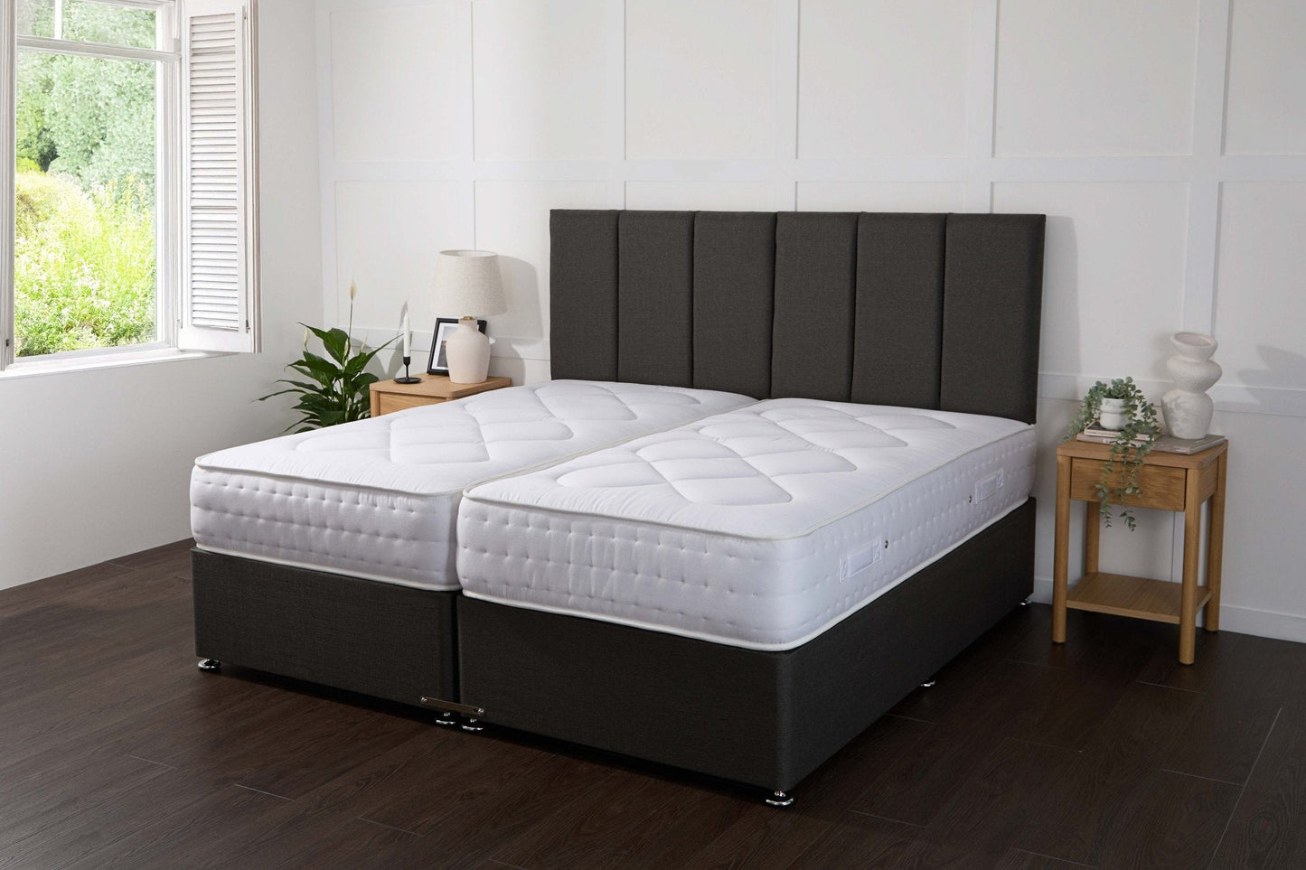 Apollo Essentials Guest Hotel Zip and Link 1500 Pocket Sprung Divan Bed Set