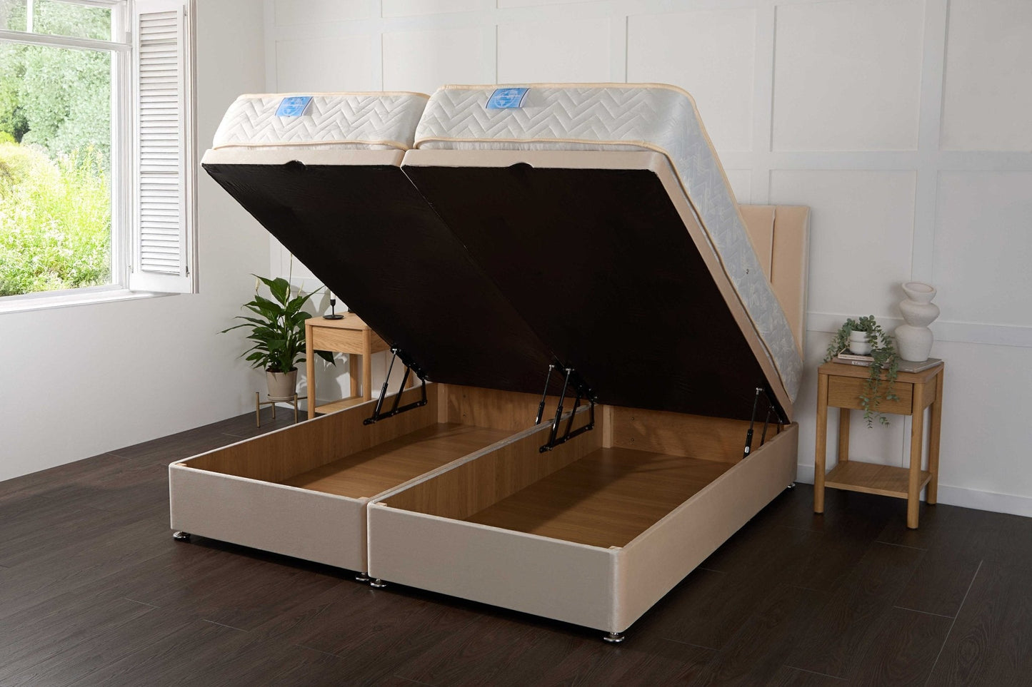 Apollo Supreme Guest Hotel Zip and Link 1500 Pocket Sprung Ottoman Divan Bed Set