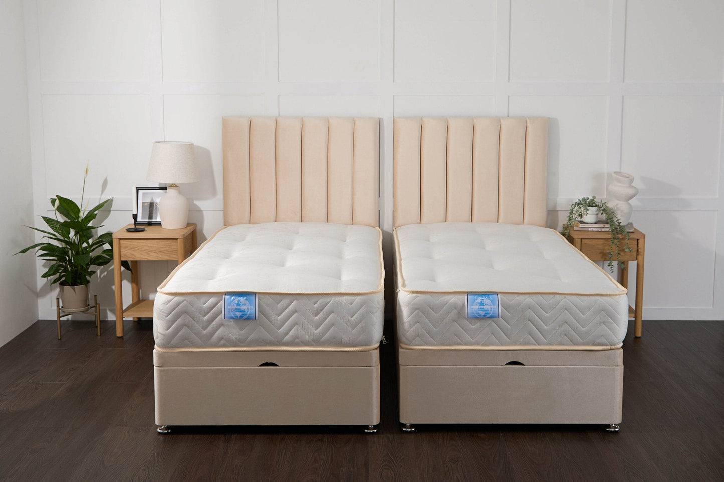 Apollo Supreme Guest Hotel Zip and Link 1500 Pocket Sprung Ottoman Divan Bed Set