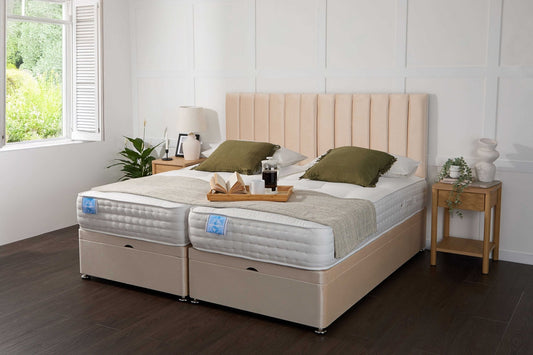 Apollo Luxury Hotel Zip and Link 5000 Pocket Sprung Intelligent Wool Ottoman Divan Bed Set