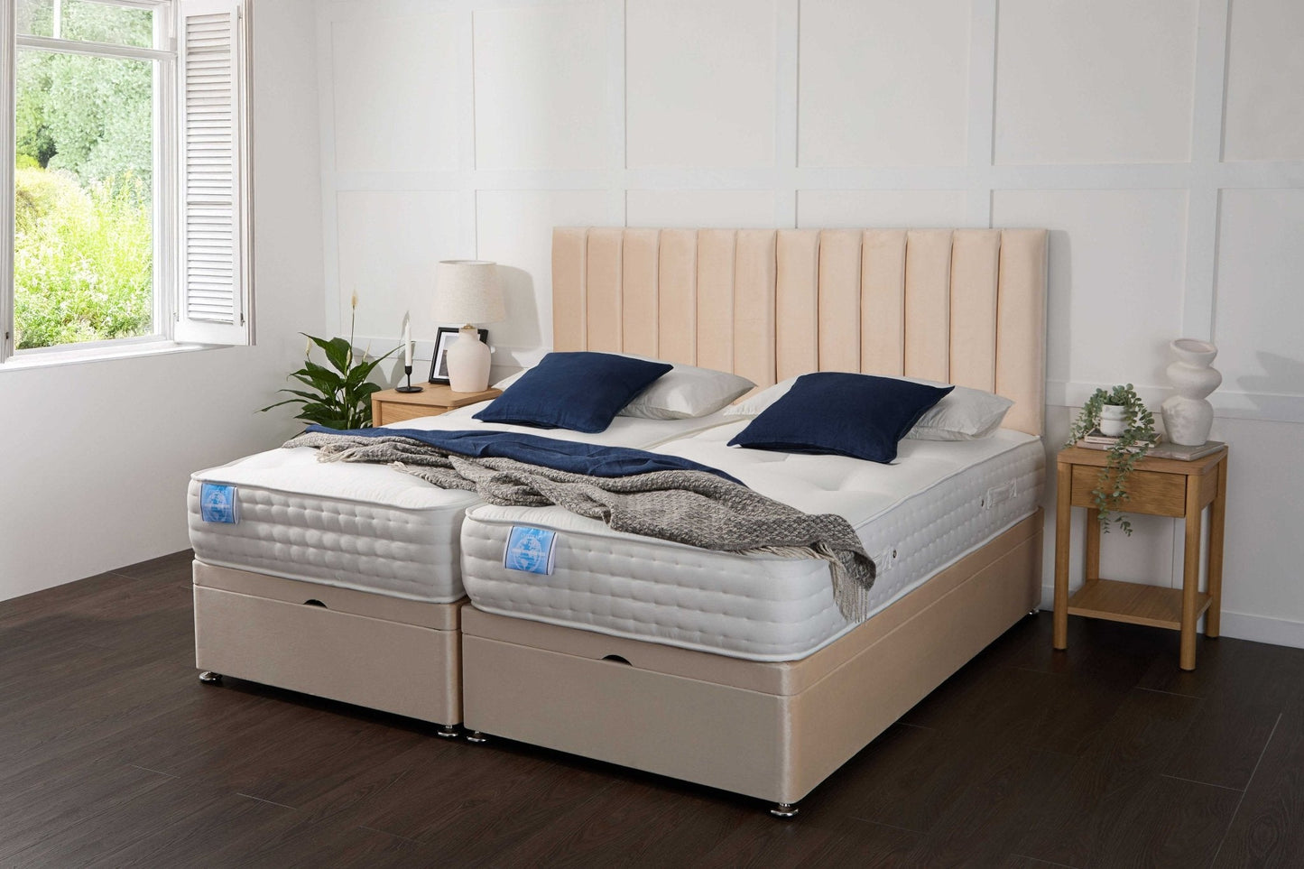 Apollo Luxury Hotel Zip and Link 3000 Pocket Sprung Intelligent Memory Ottoman Divan Bed Set